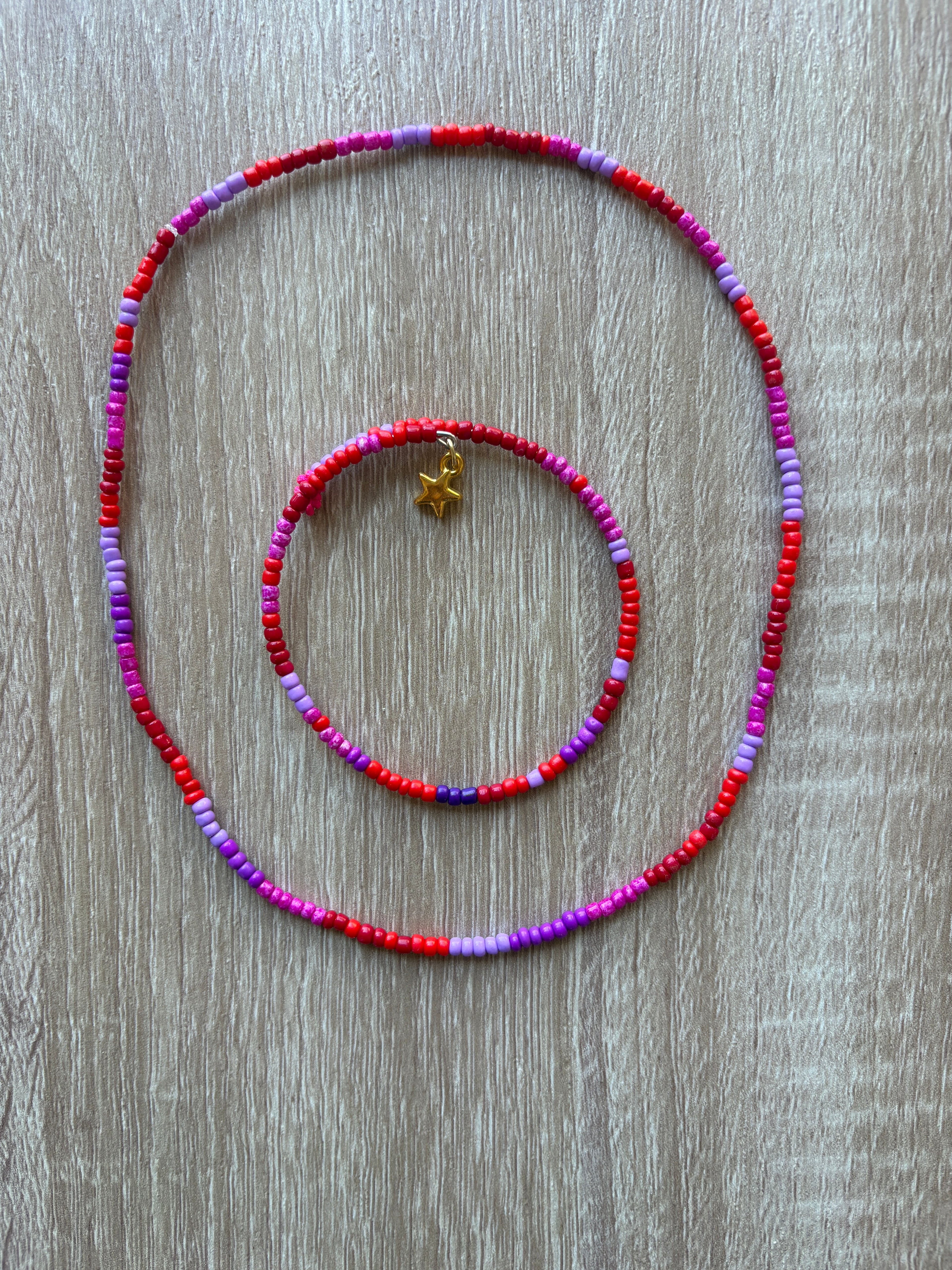 Bracciale più collana perline