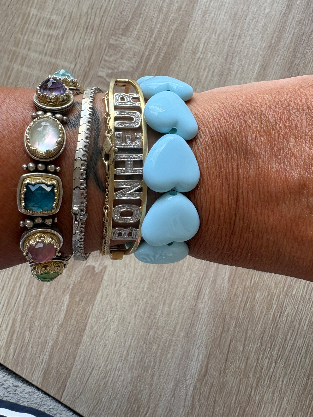 Bracciale cuori maxi