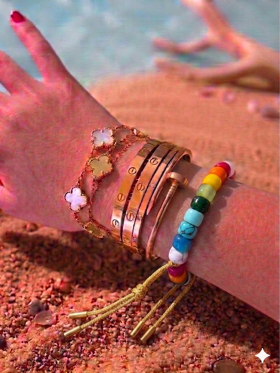 Bracciale beads colorati
