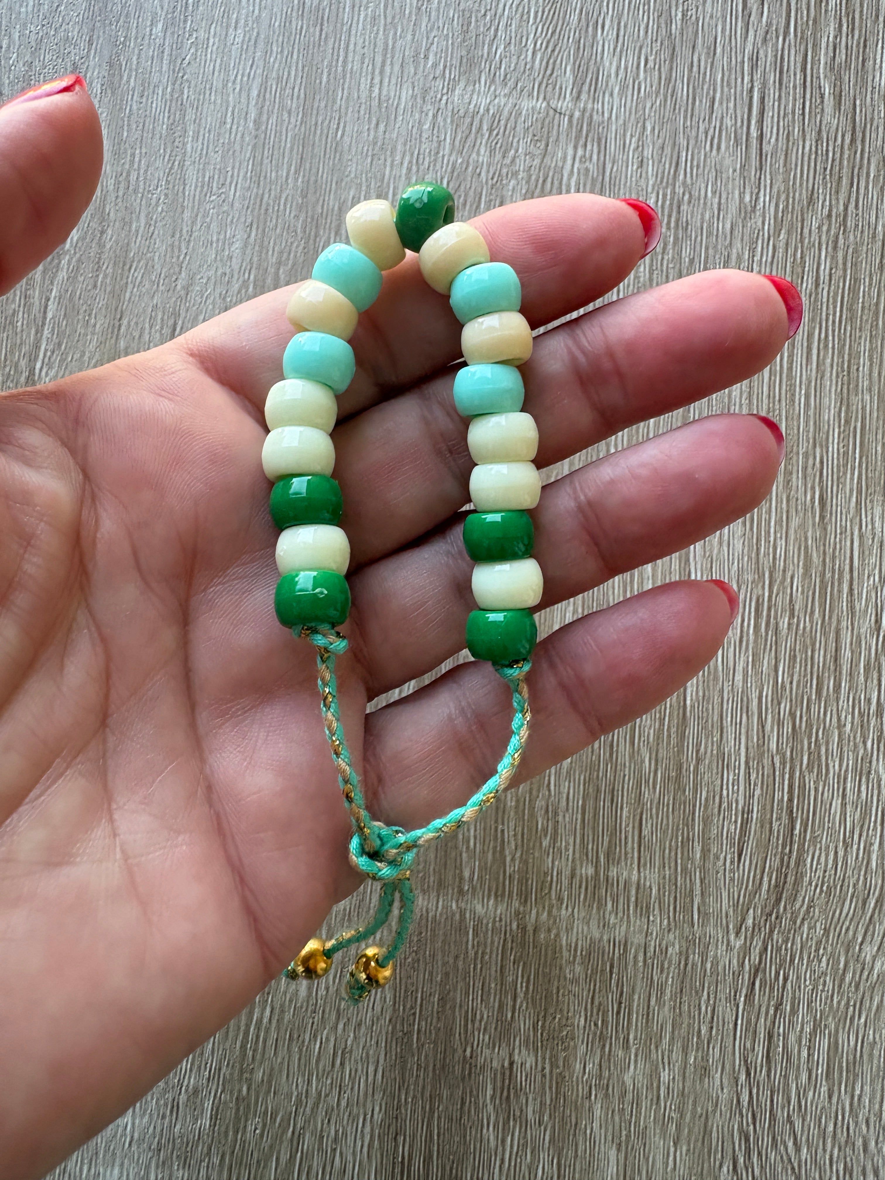 Bracciale beads perline maxi