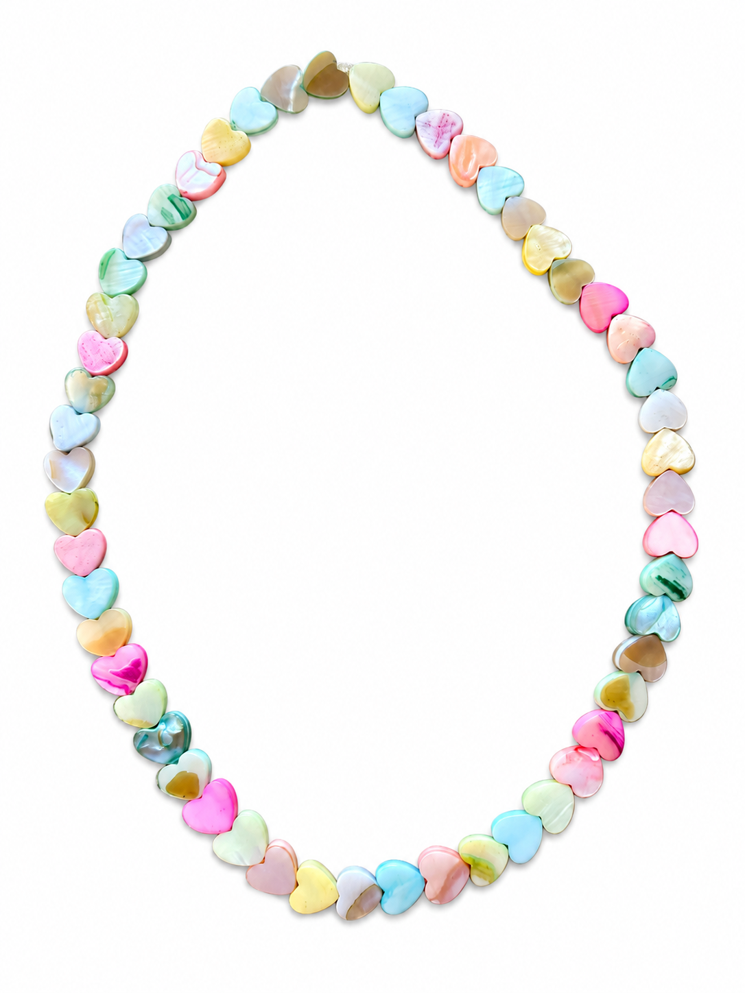 Collana cuori madreperla