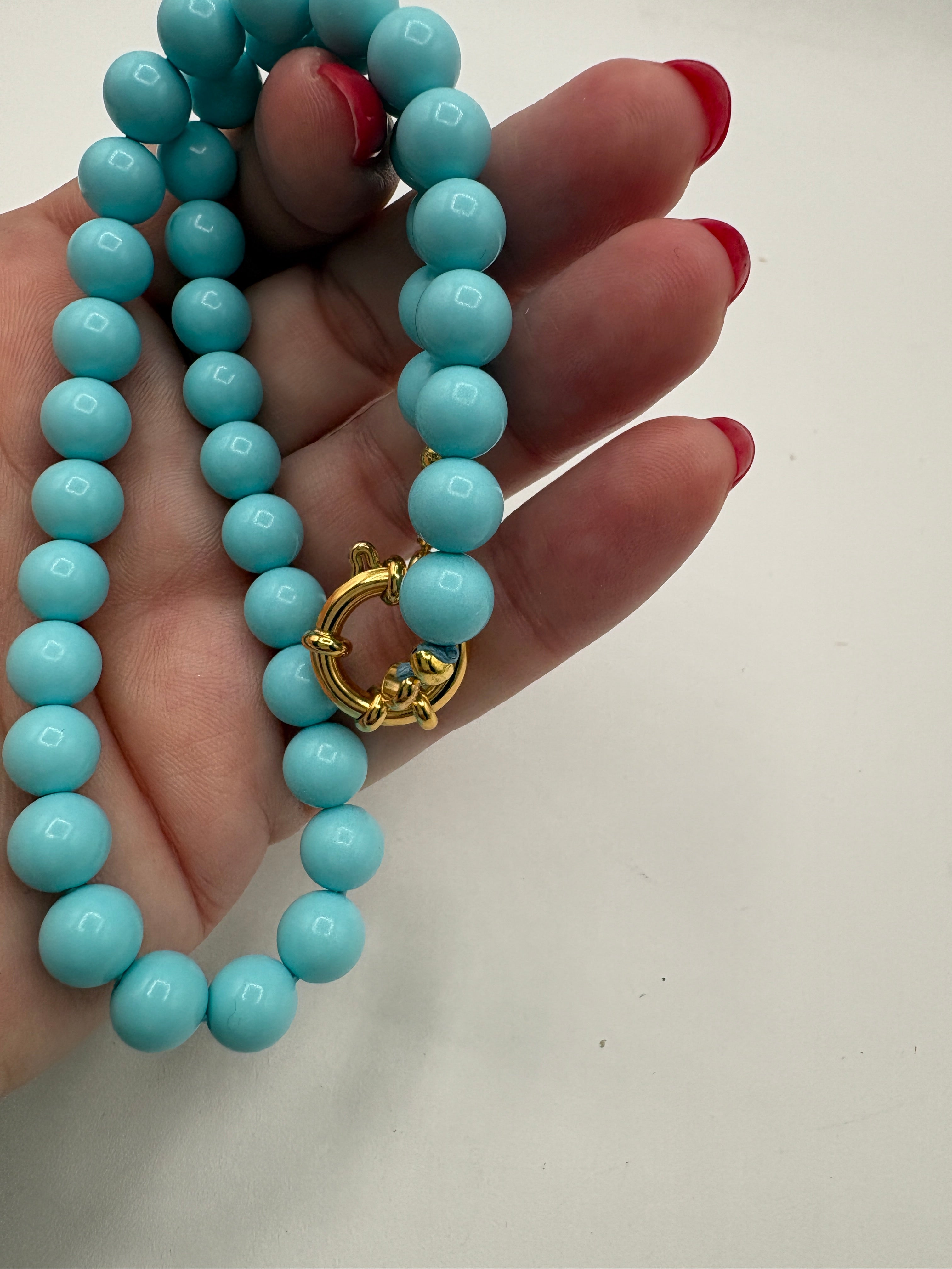 Collana in pasta di turchese