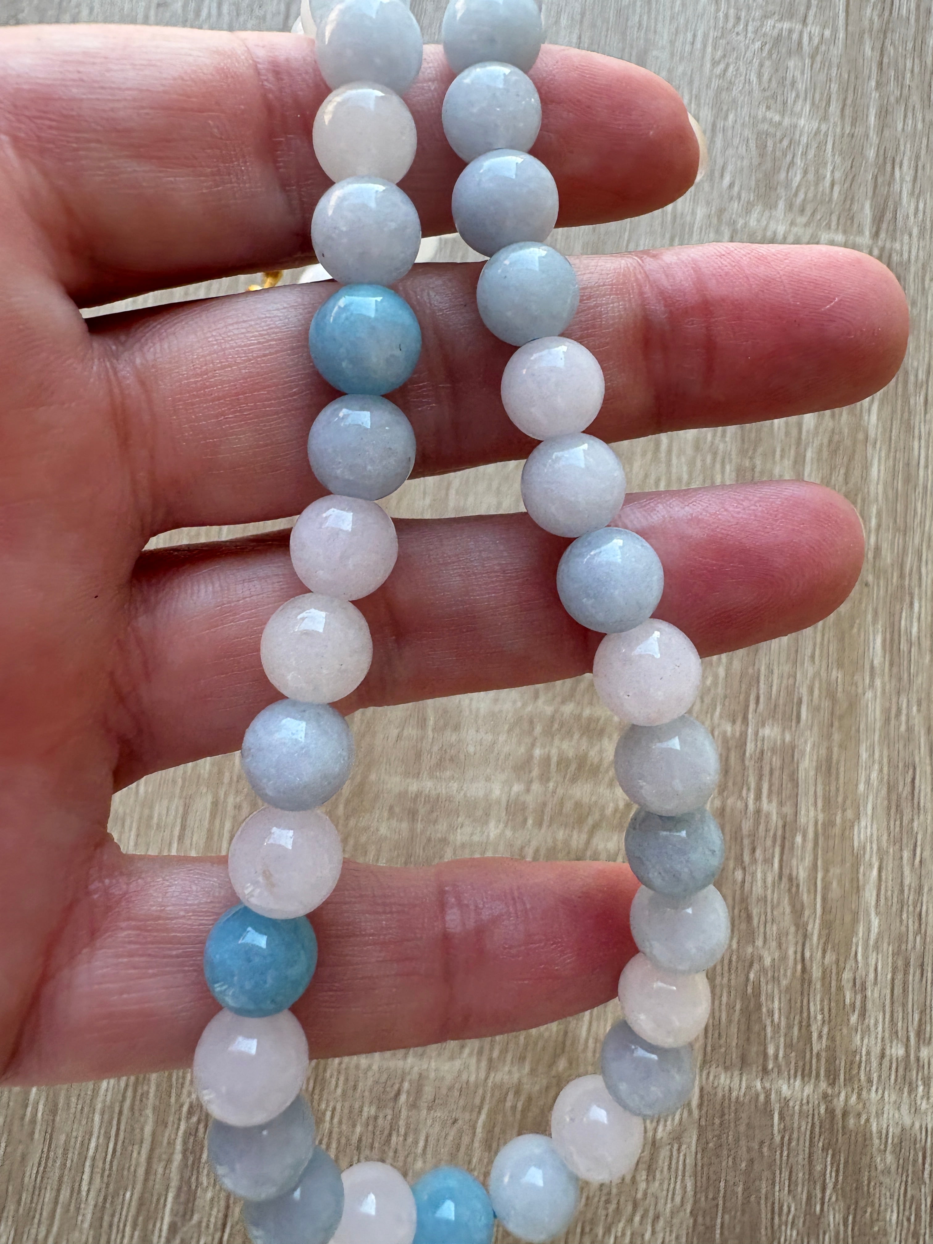 Collana calcedonio e Agata