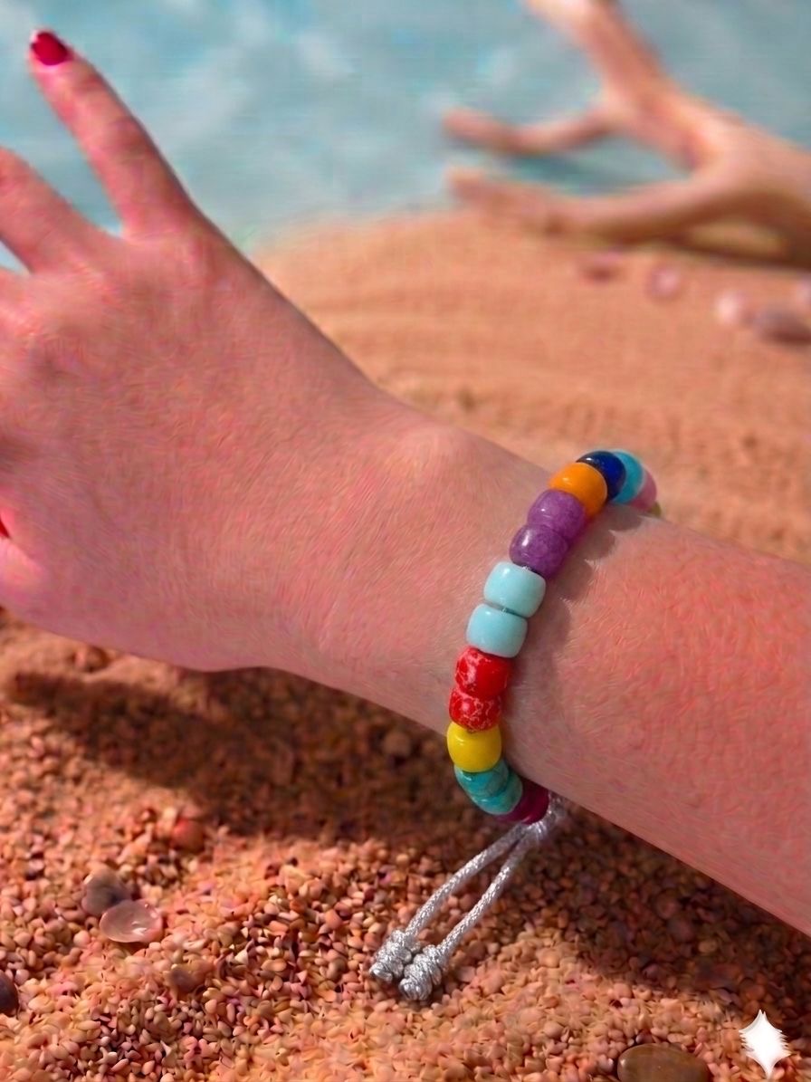 Bracciale beads colorati