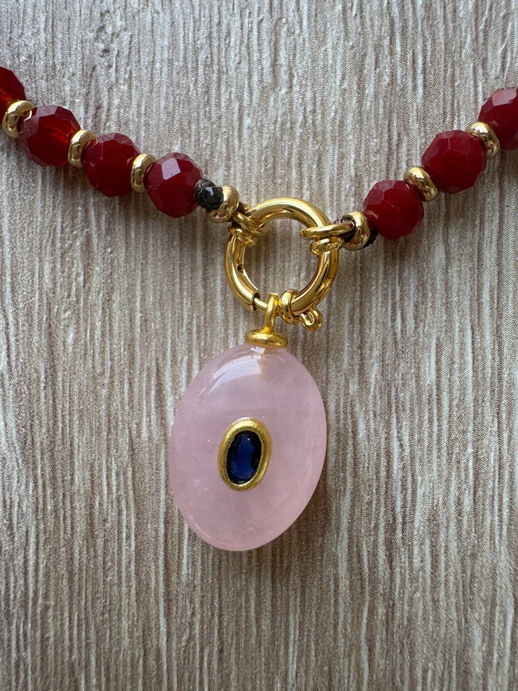 Collana burgundy rose