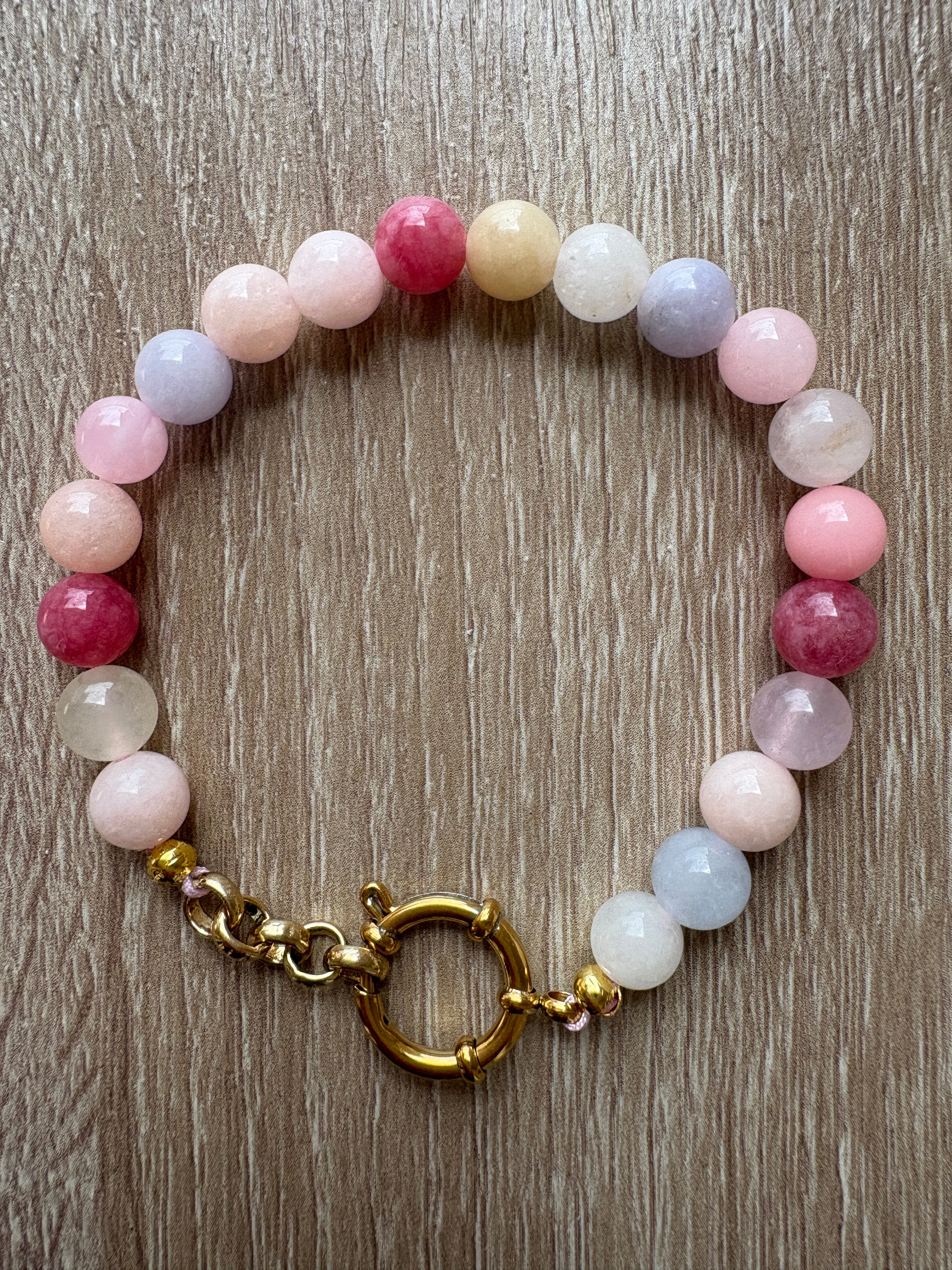 Bracciale sfere pastello