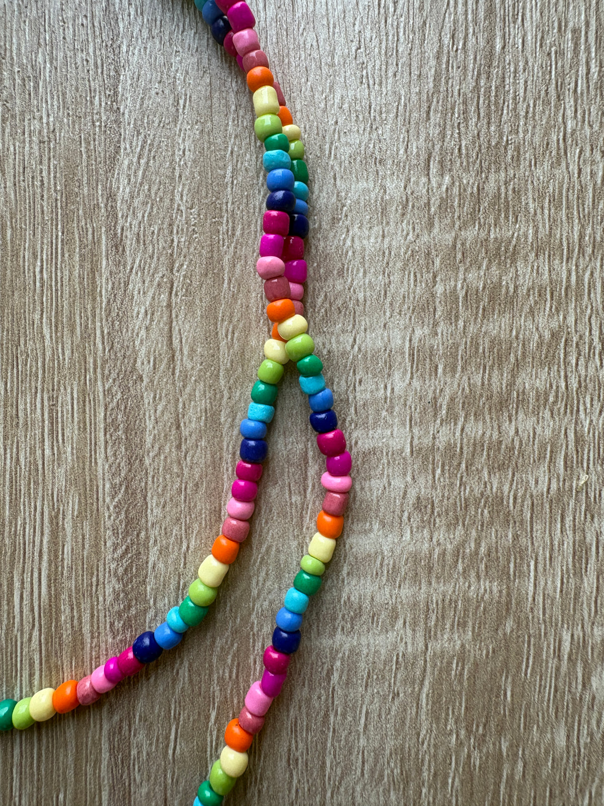 Collana doppia perline arcobaleno