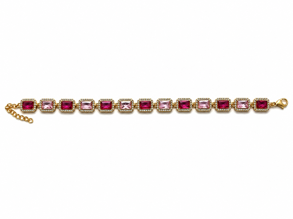 Bracciale tennis multicolor