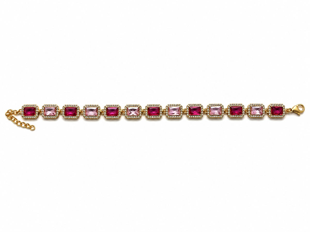 Bracciale tennis multicolor