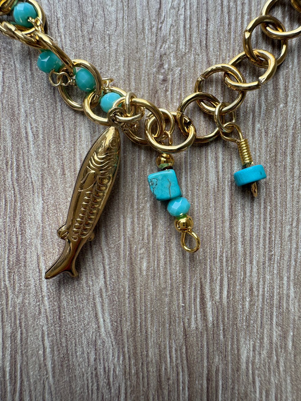 Bracciale tourquoise & gold