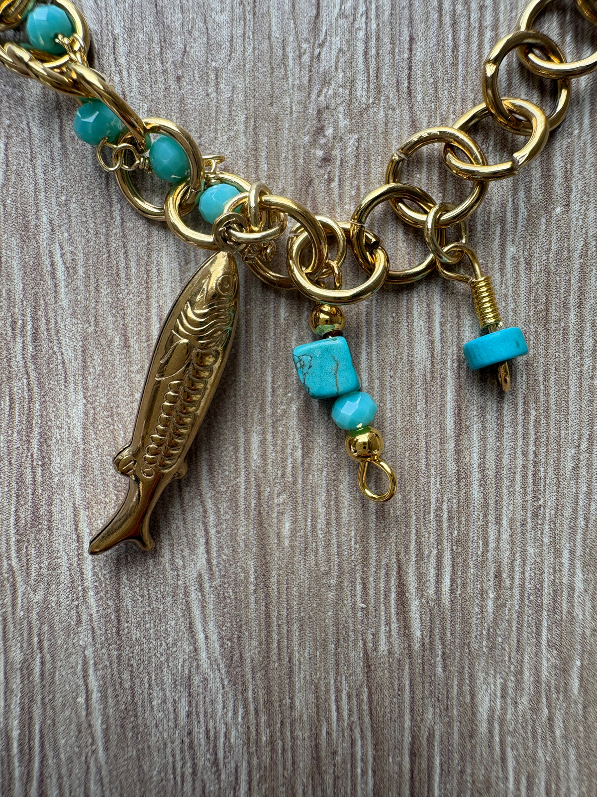 Bracciale tourquoise & gold