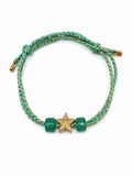 Bracciale beads colorati con stella dorata