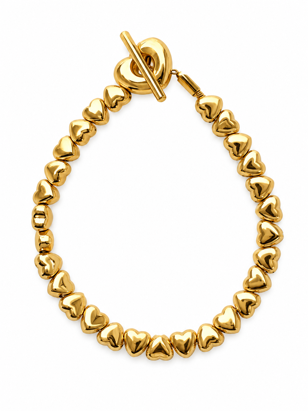 Bracciale cuori acciaio