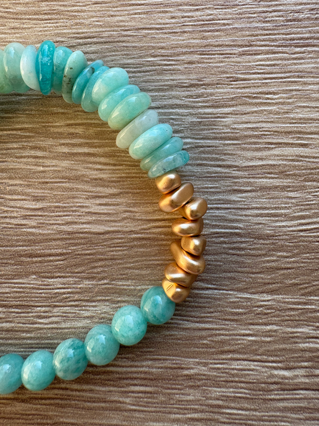 Bracciale rondelle amazonite