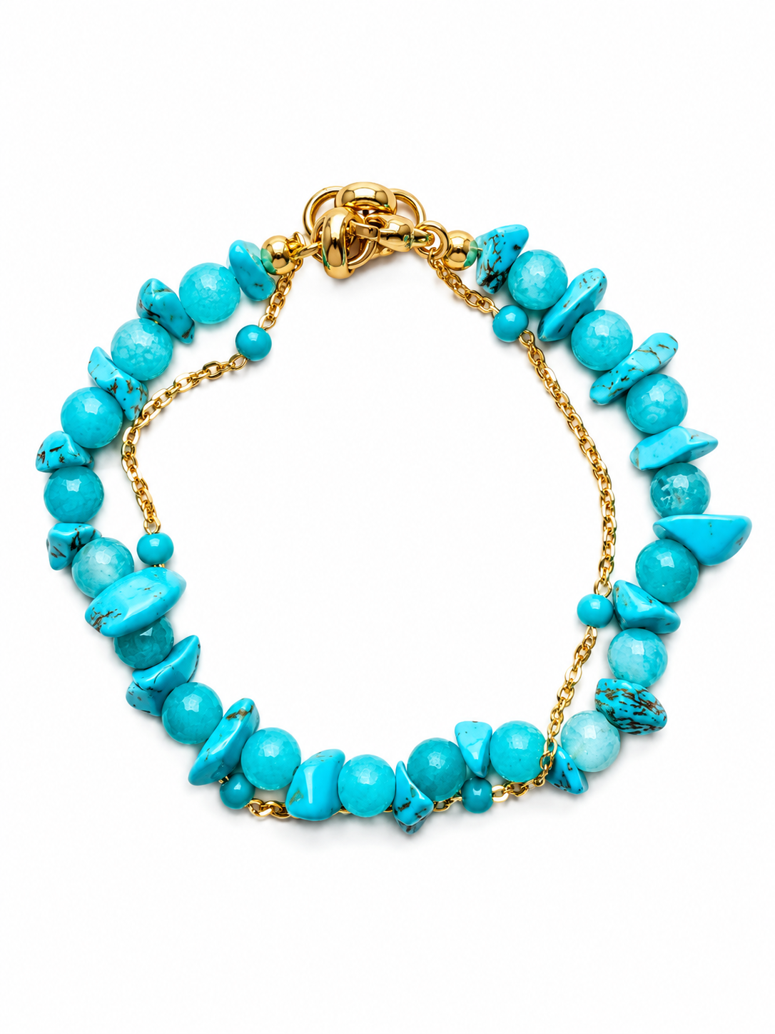 Bracciale doppio turchese