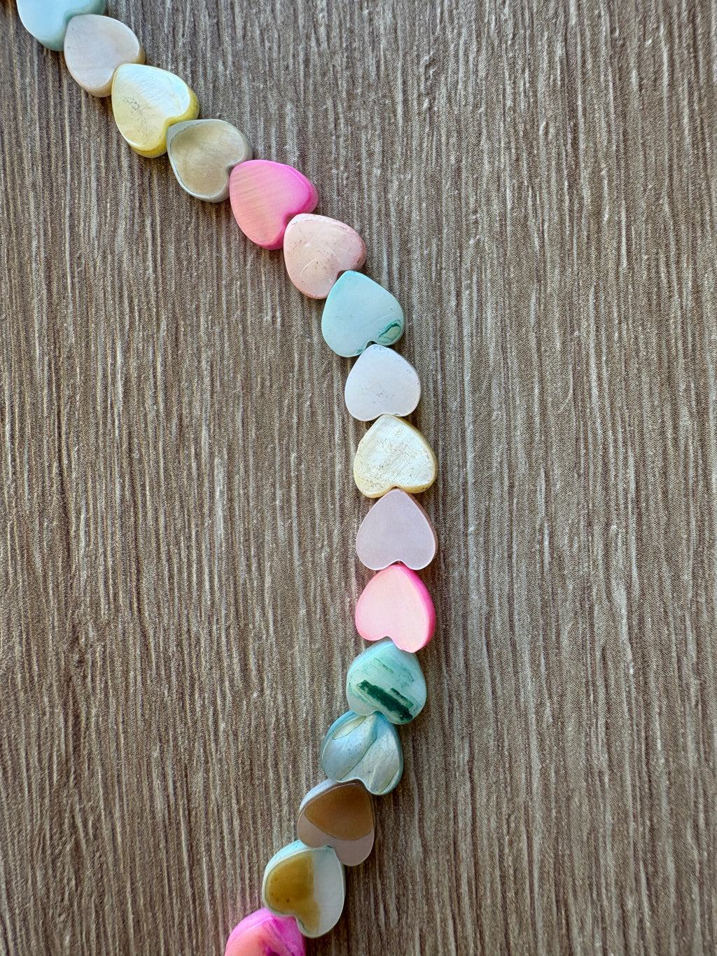 Collana cuori madreperla