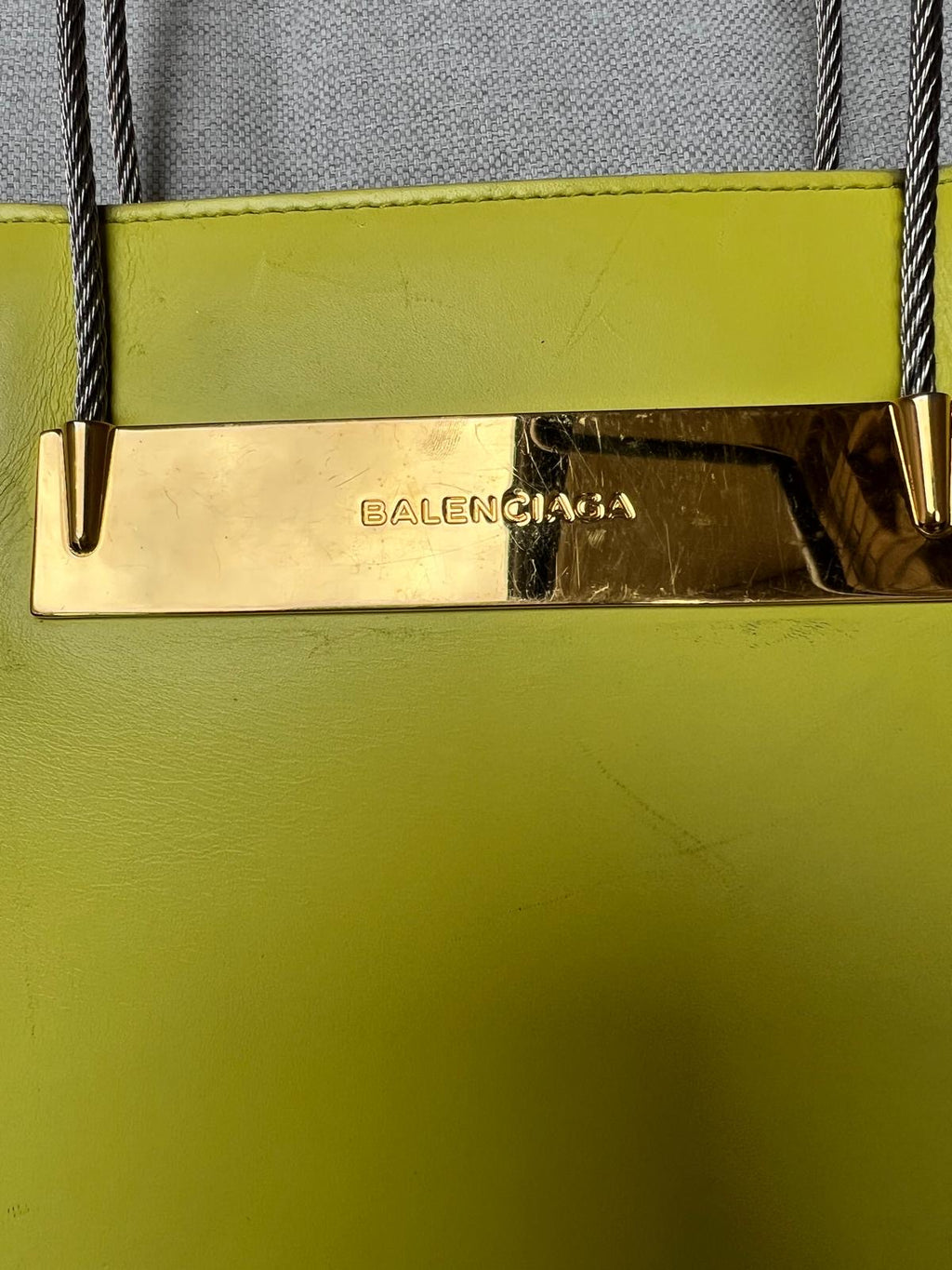 Balenciaga cable tote yellow