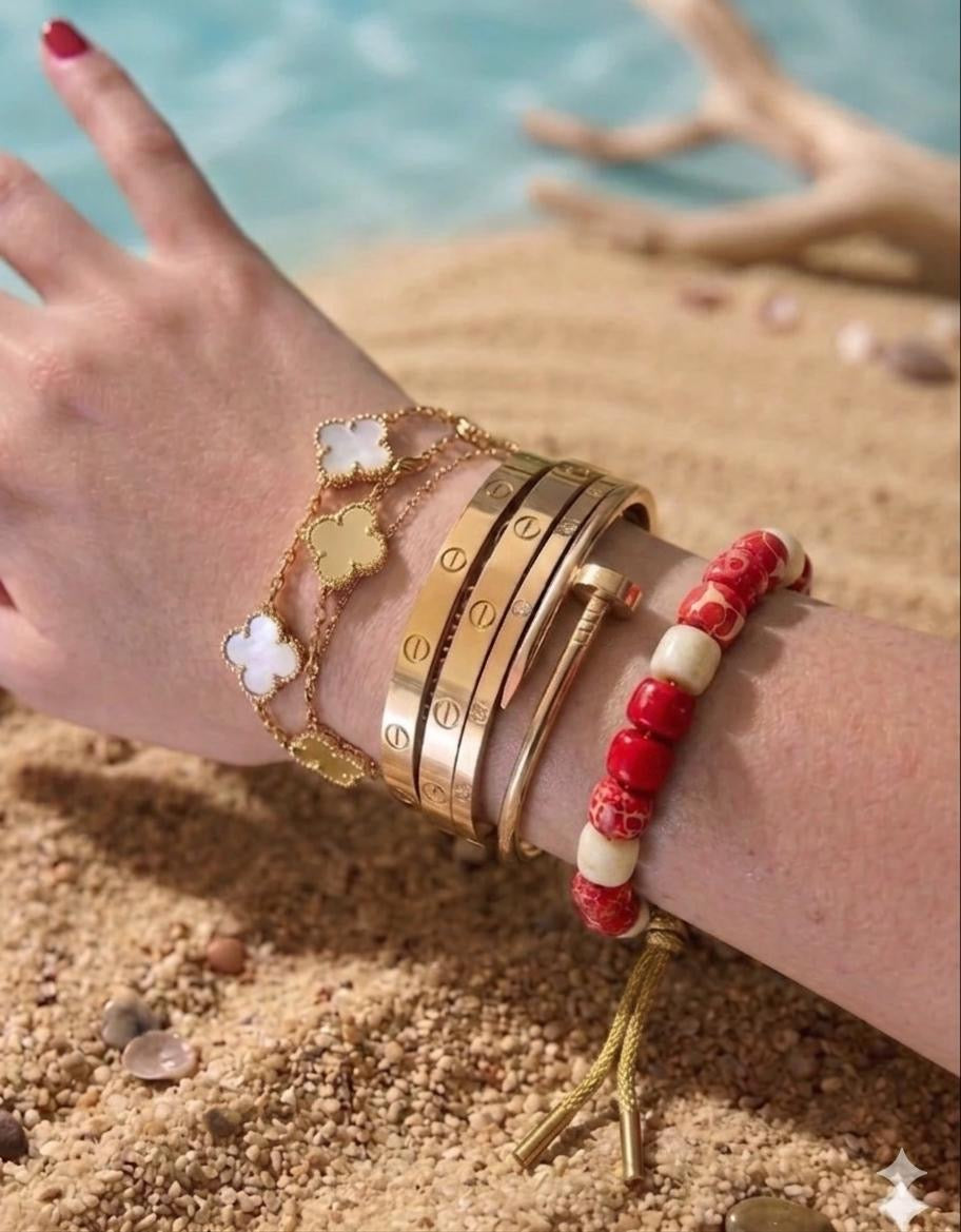 Bracciale beads semipreziosi