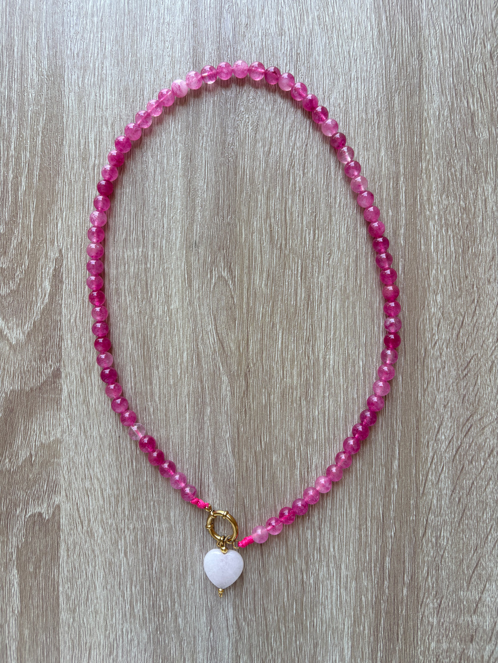Collana Agata fucsia Heart