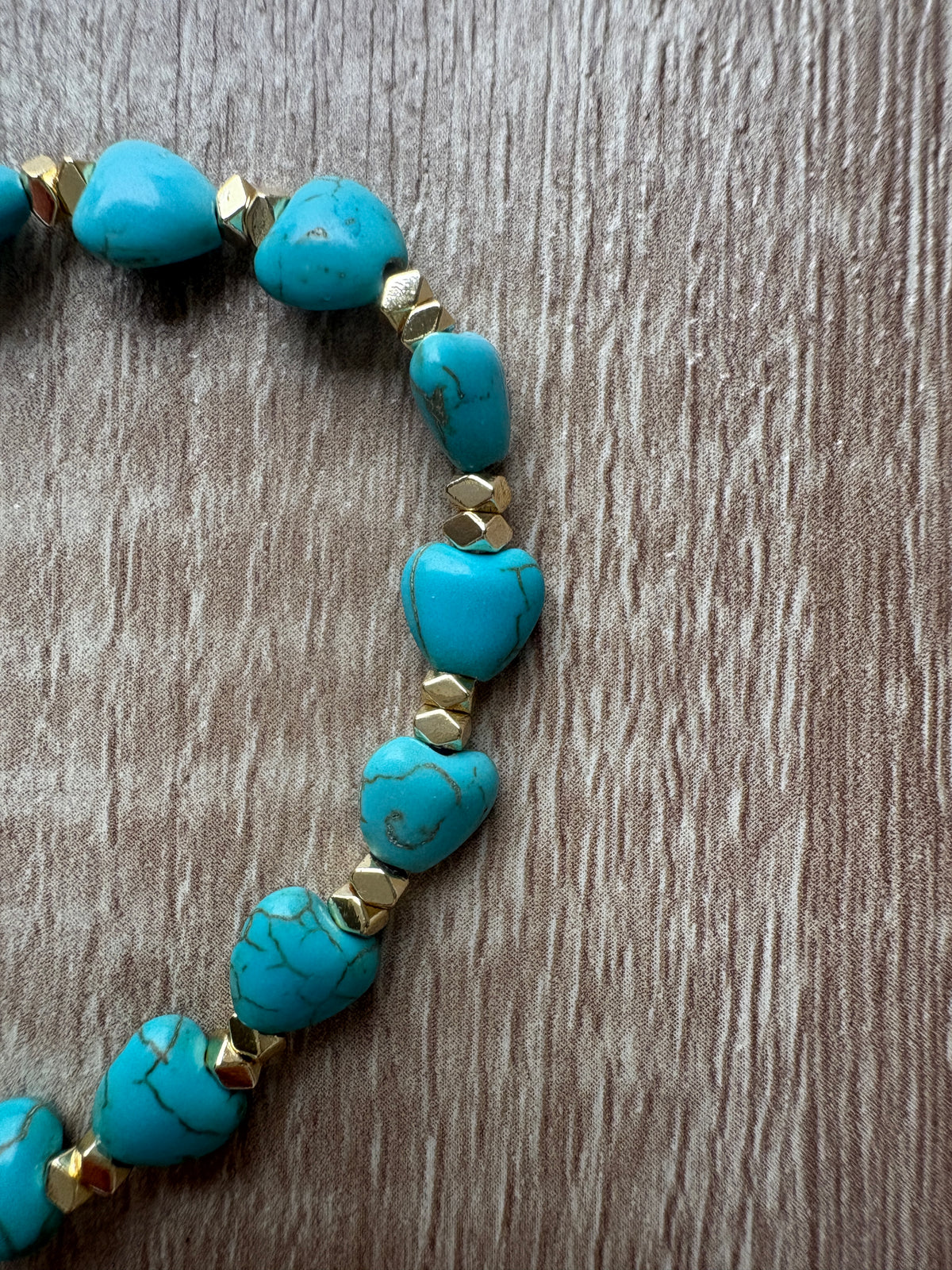 Bracciale cuori turchesi