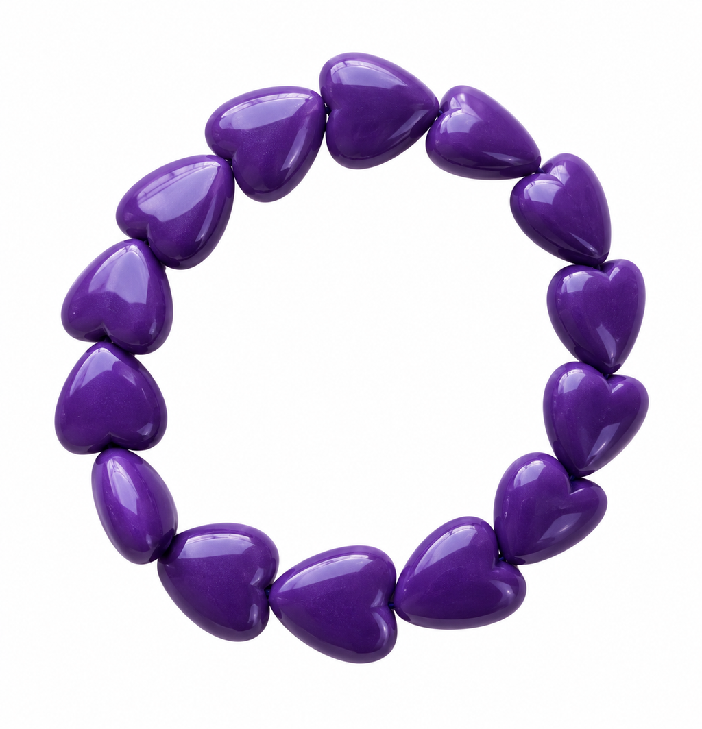 Bracciale cuori resina