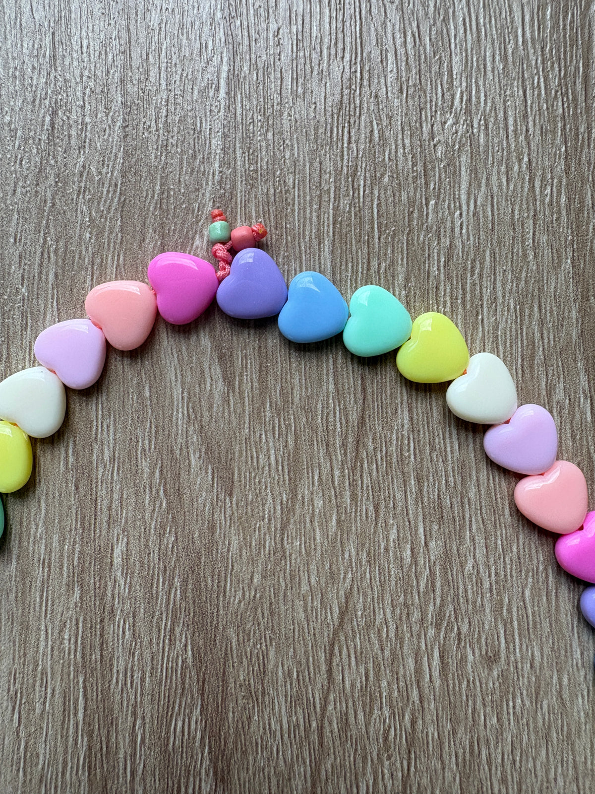 Collana lunga cuori arcobaleno