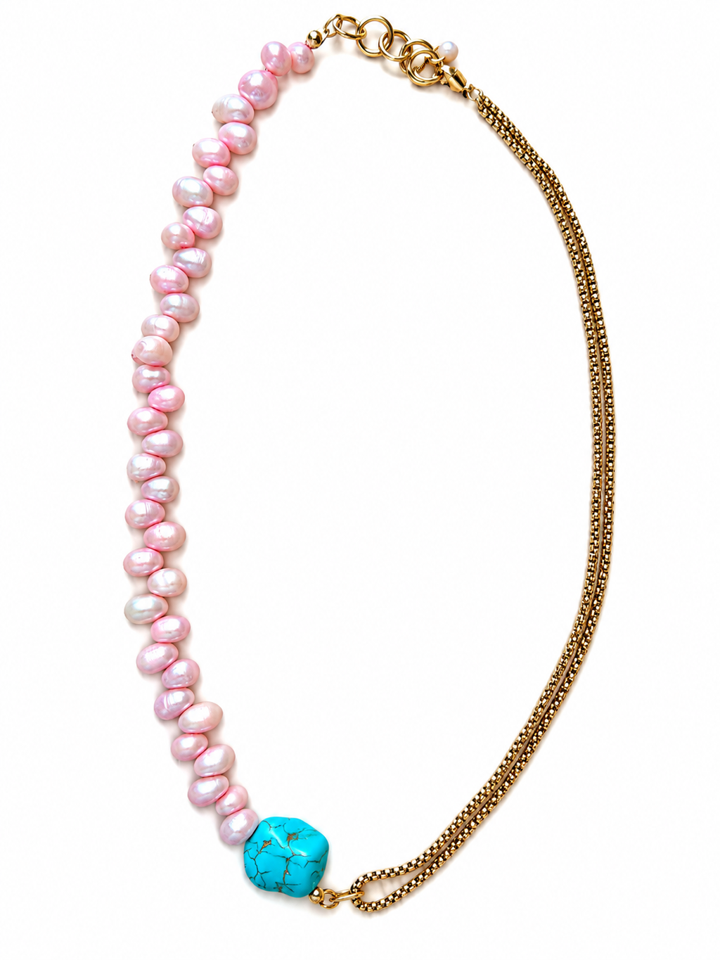 Collana Pink & tourquoise