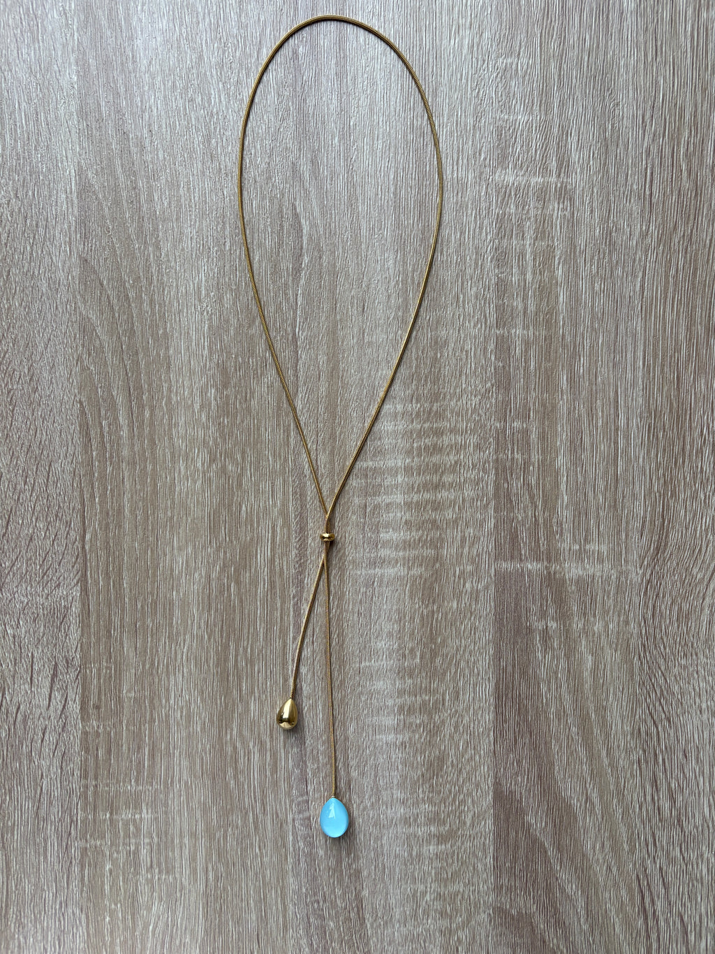 Collana saliscendi blu lagoon