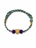 Bracciale beads con cuore dorato