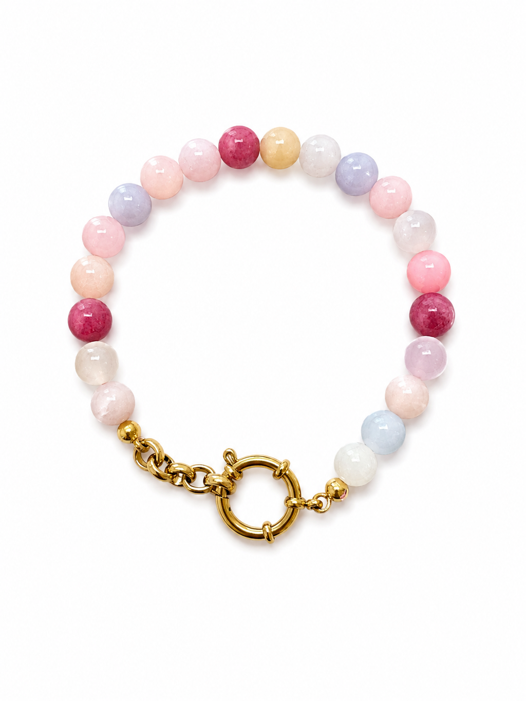 Bracciale sfere pastello