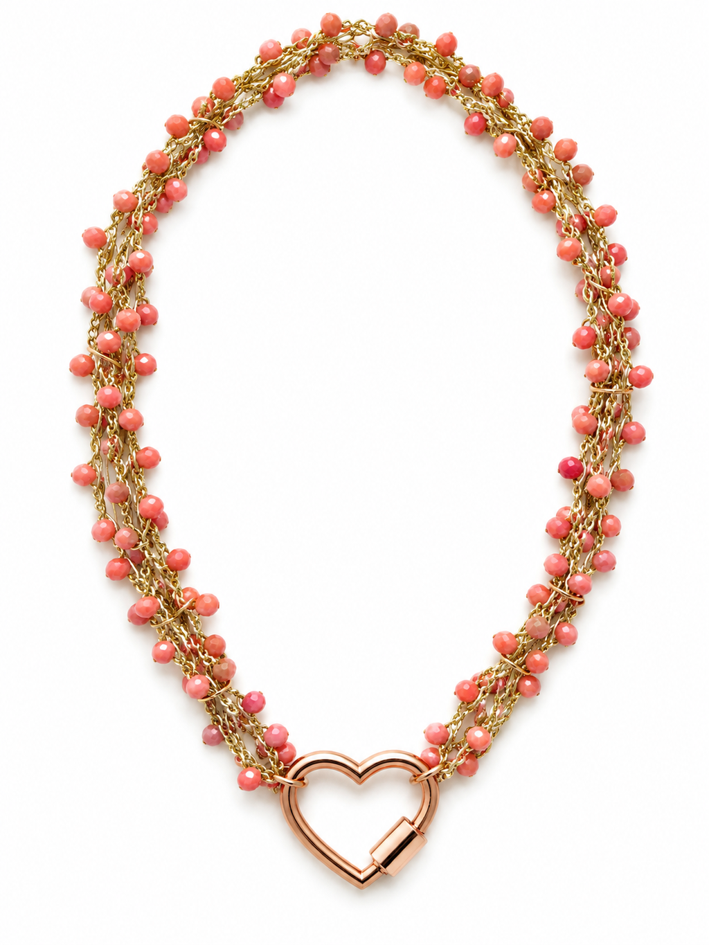 Collana cristalli e cuore