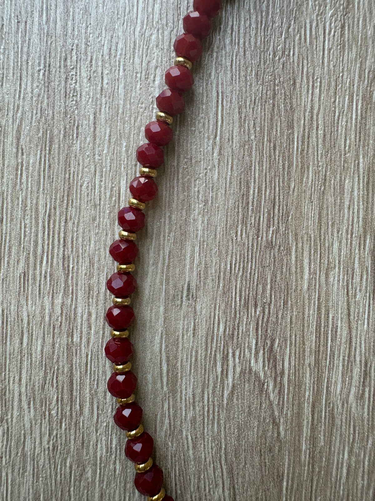 Collana burgundy rose