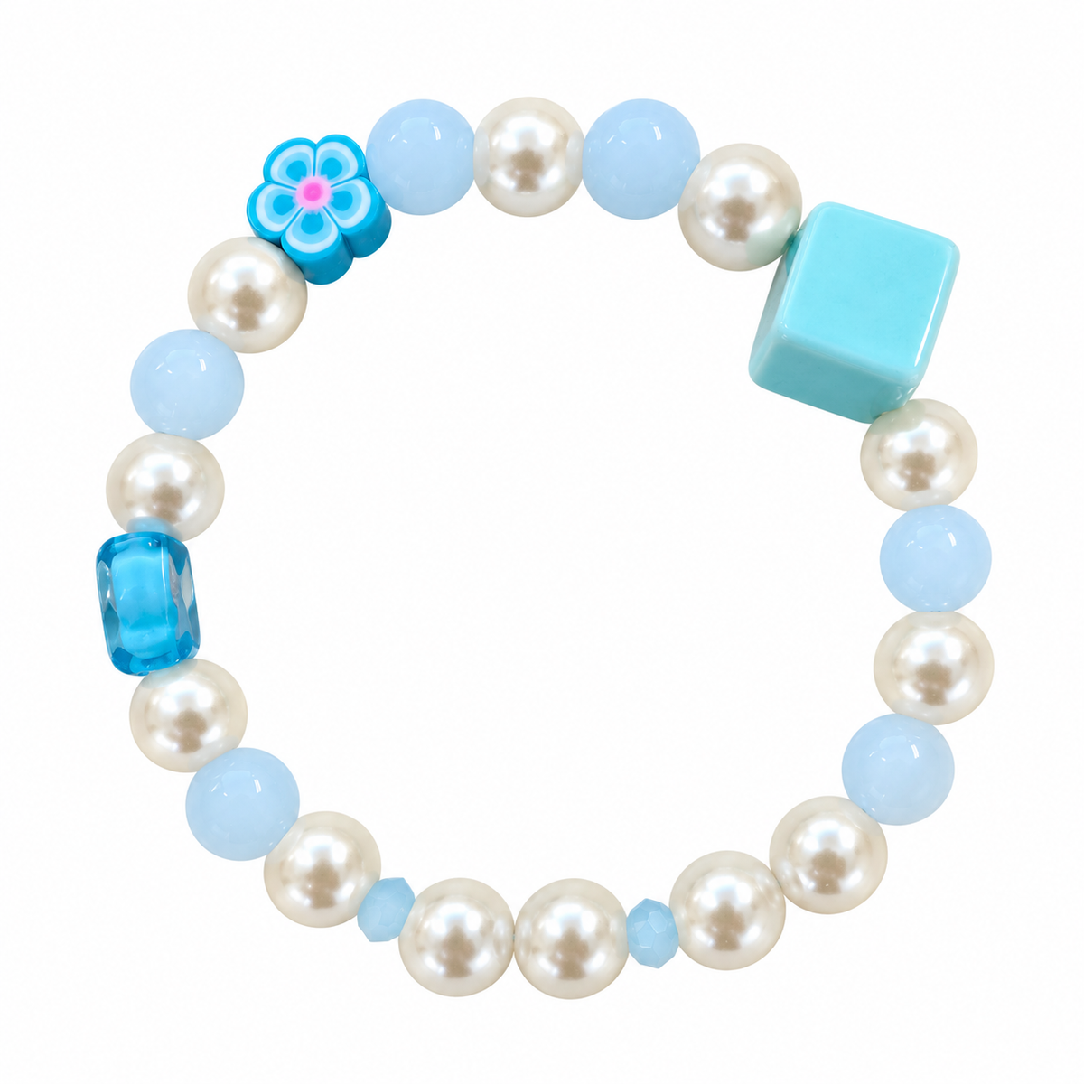 Bracciale perle e fiori