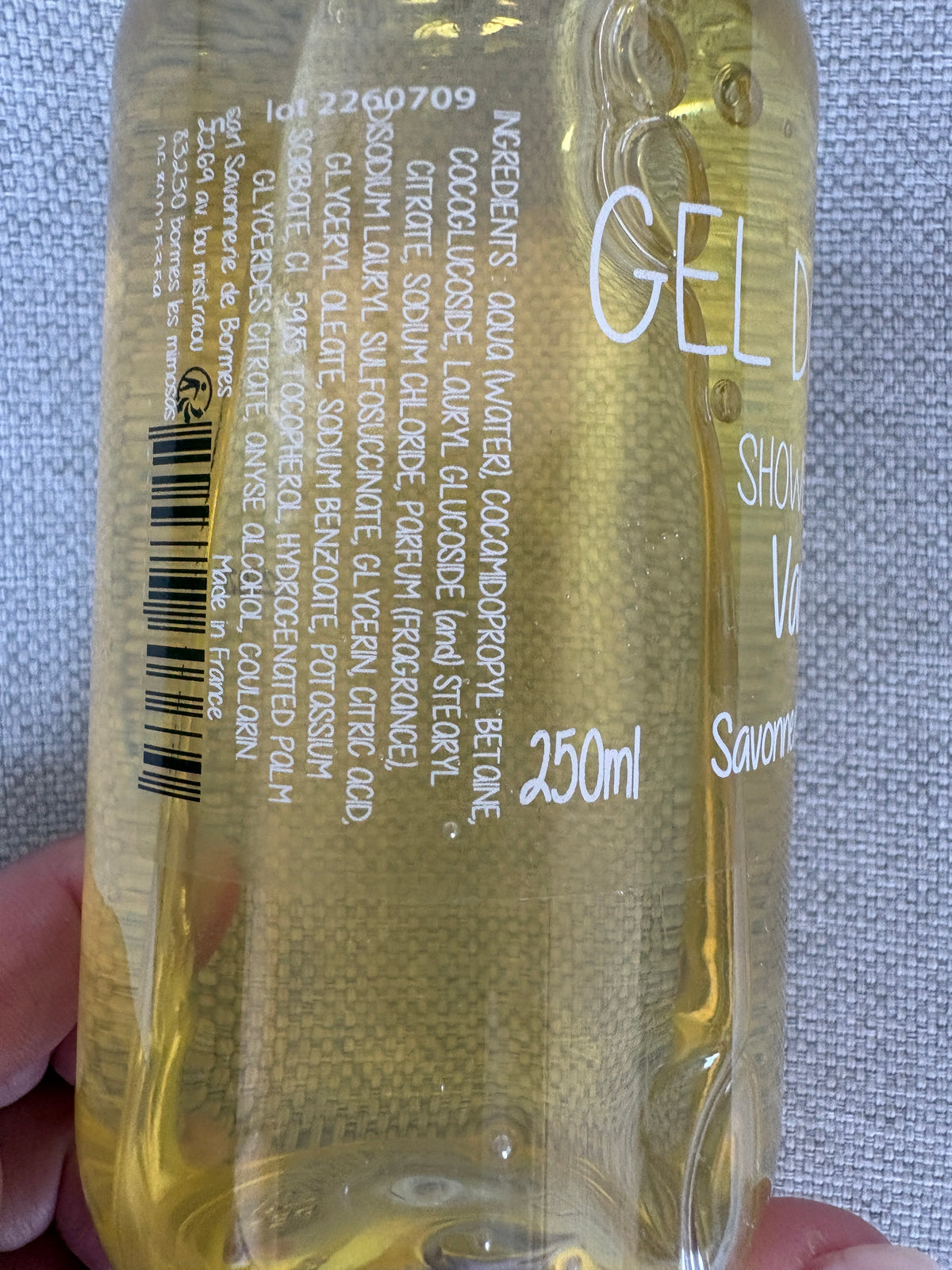 Gel doccia alla vaniglia