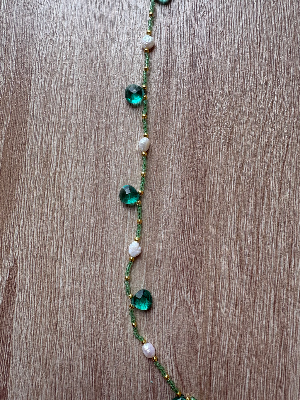 Collana cristalli e perle di fiume