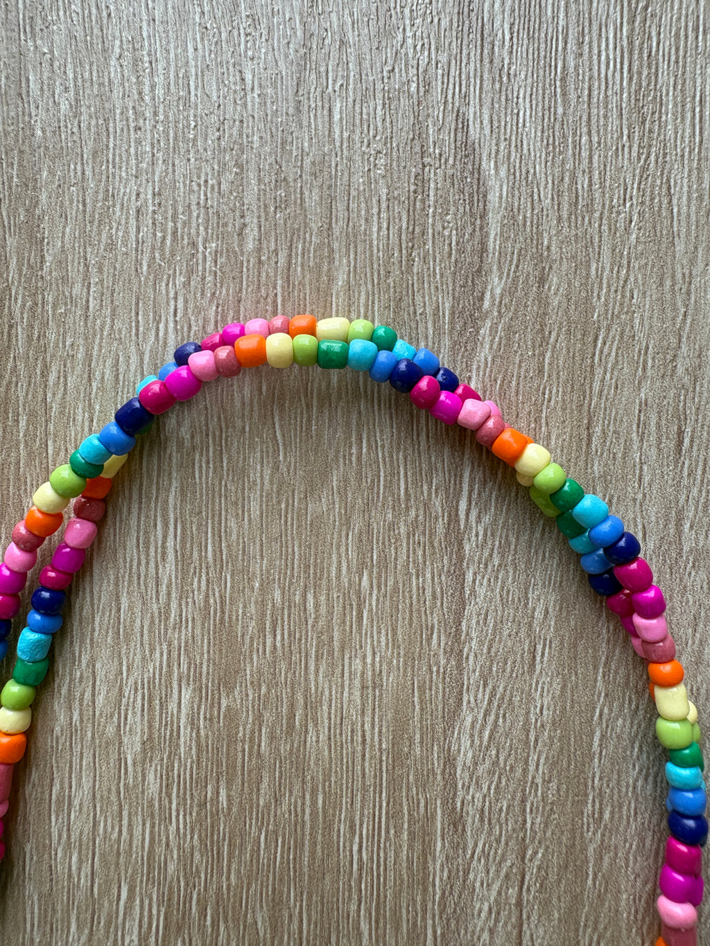 Collana doppia perline arcobaleno