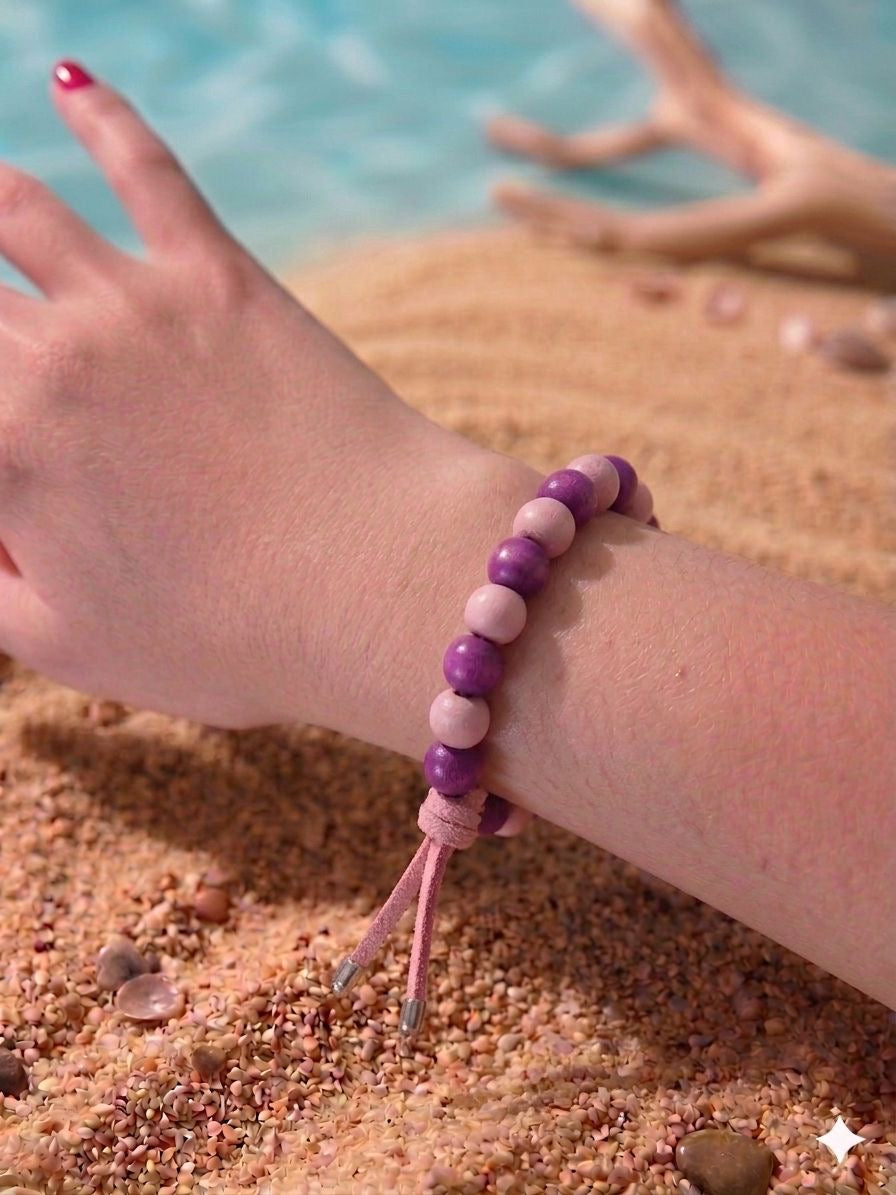 Bracciale sfere in legno