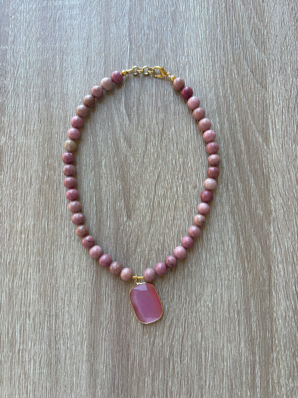 Bracciale doppio/ collana rodonite