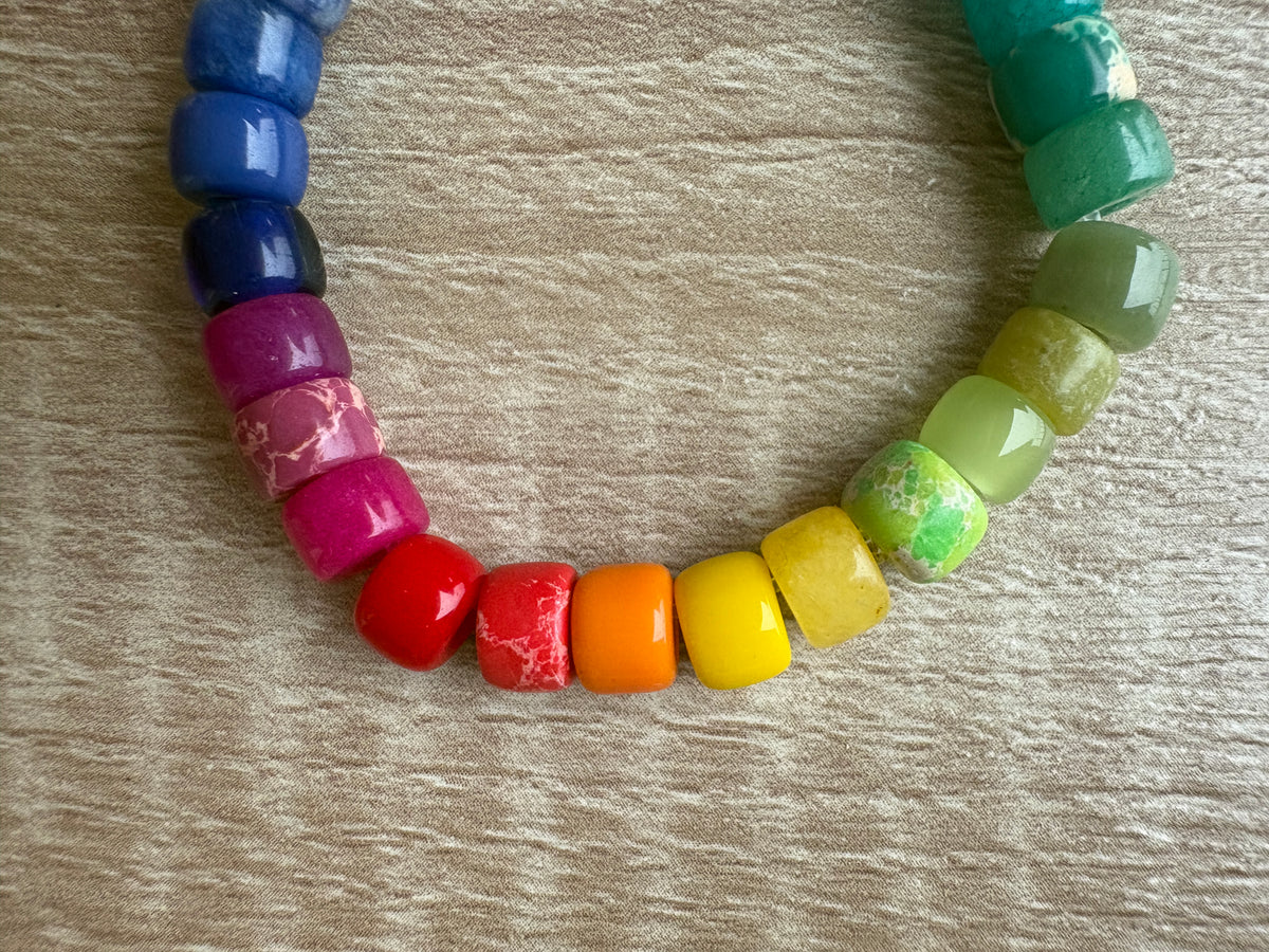 Bracciale beads arcobaleno