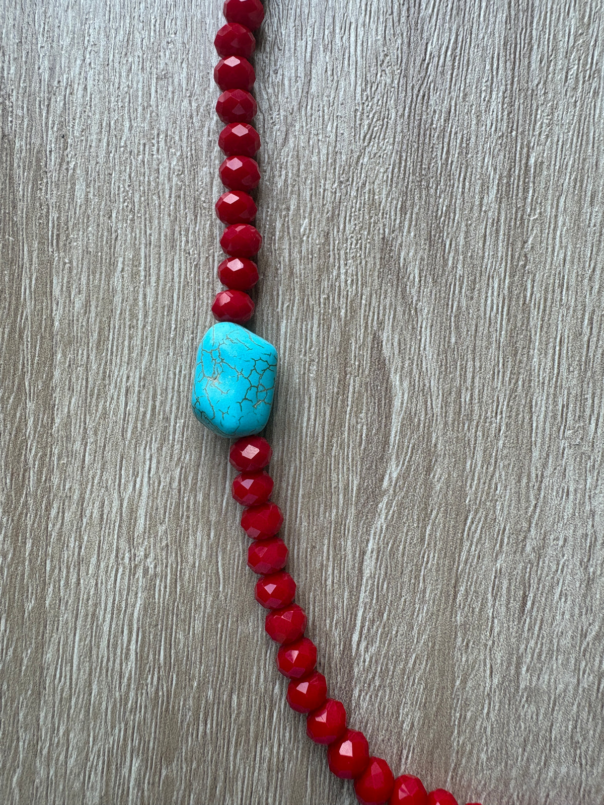 Collana Red & tourquoise