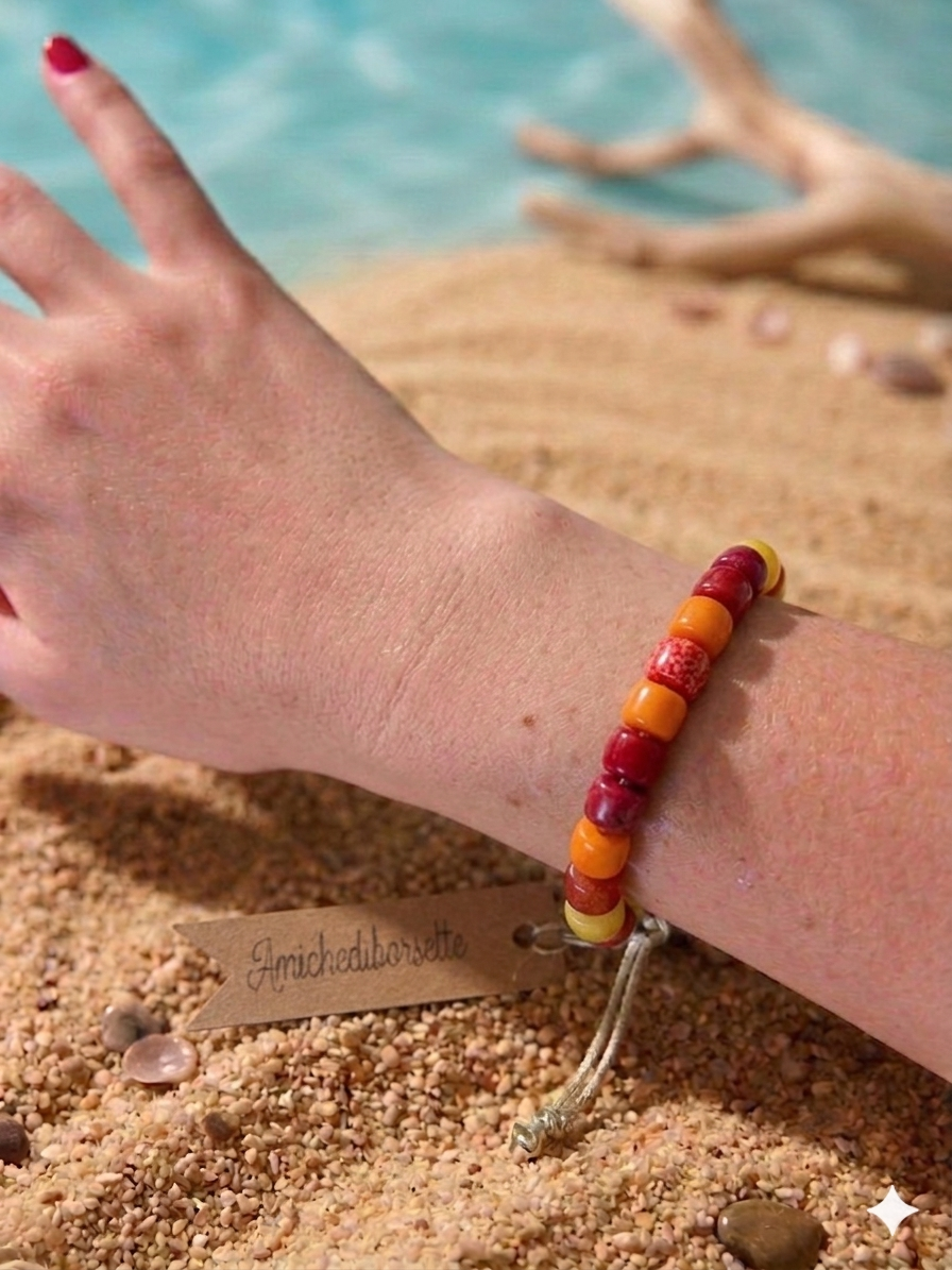 Bracciale con beads colorati