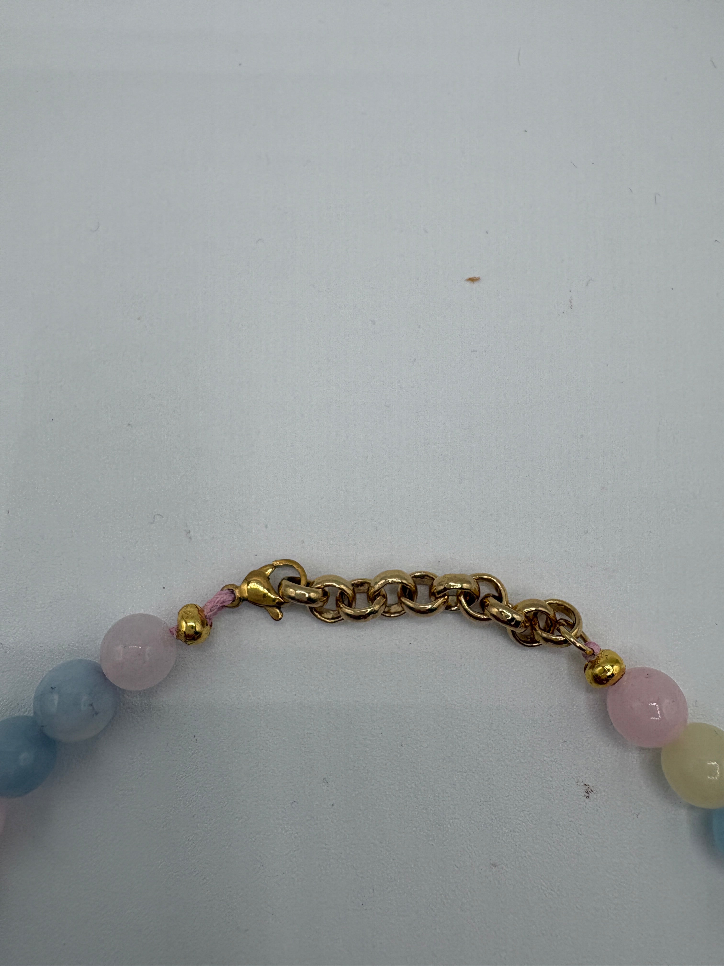 Collana quarzo rosa e Agata colorata multicolor