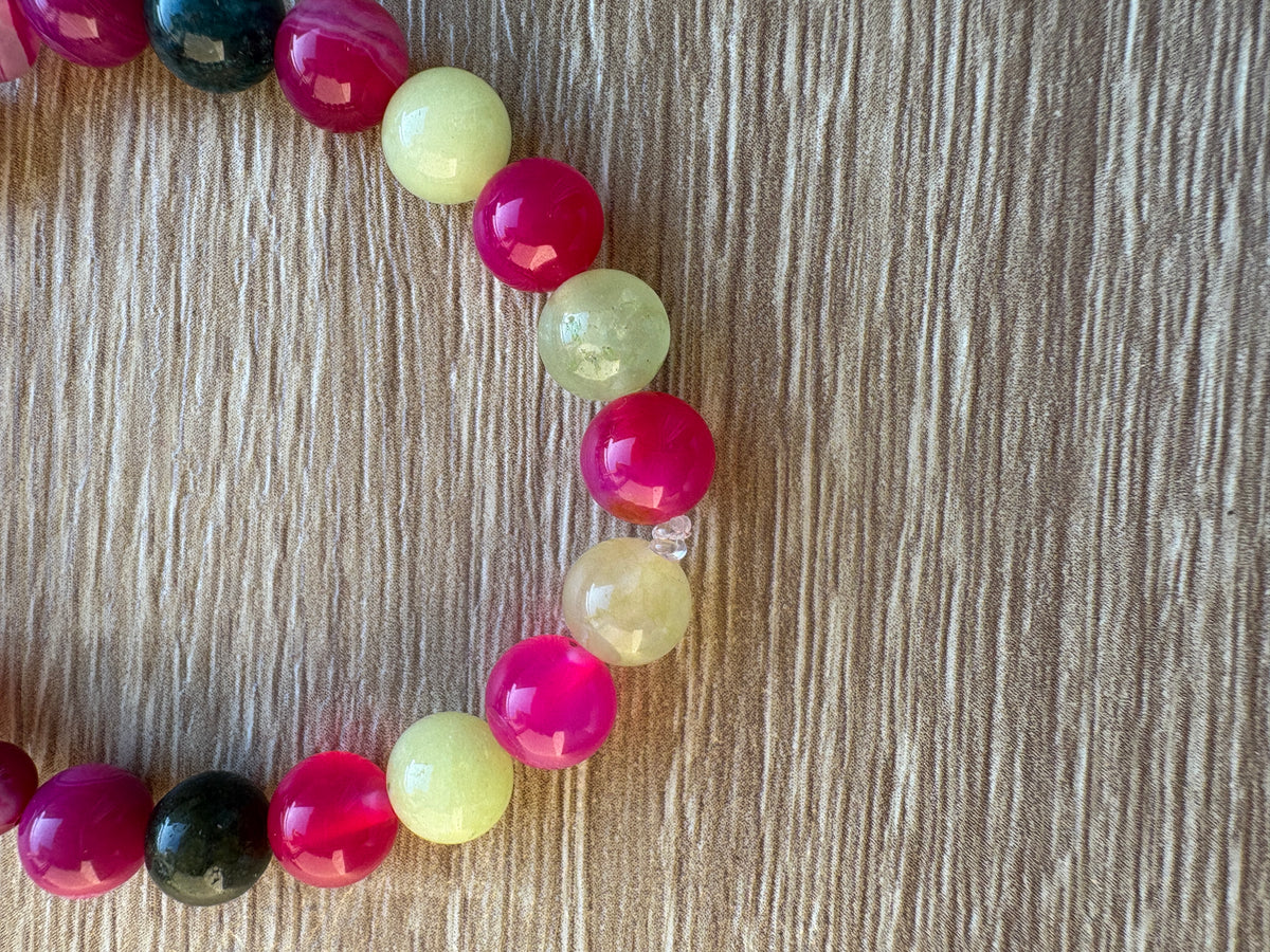 Bracciale sfere Agata e citrino