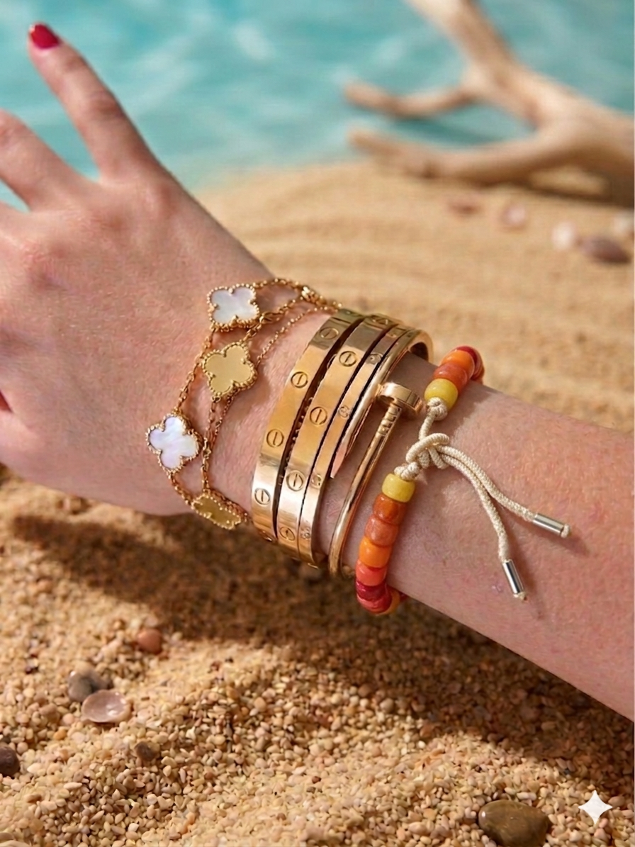 Bracciale con beads colorati