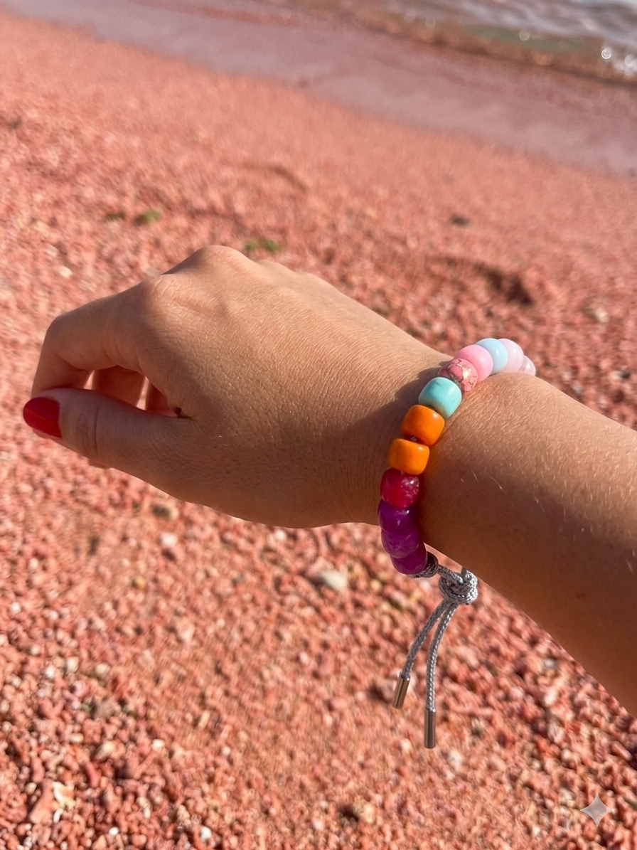 Bracciale beads colorati