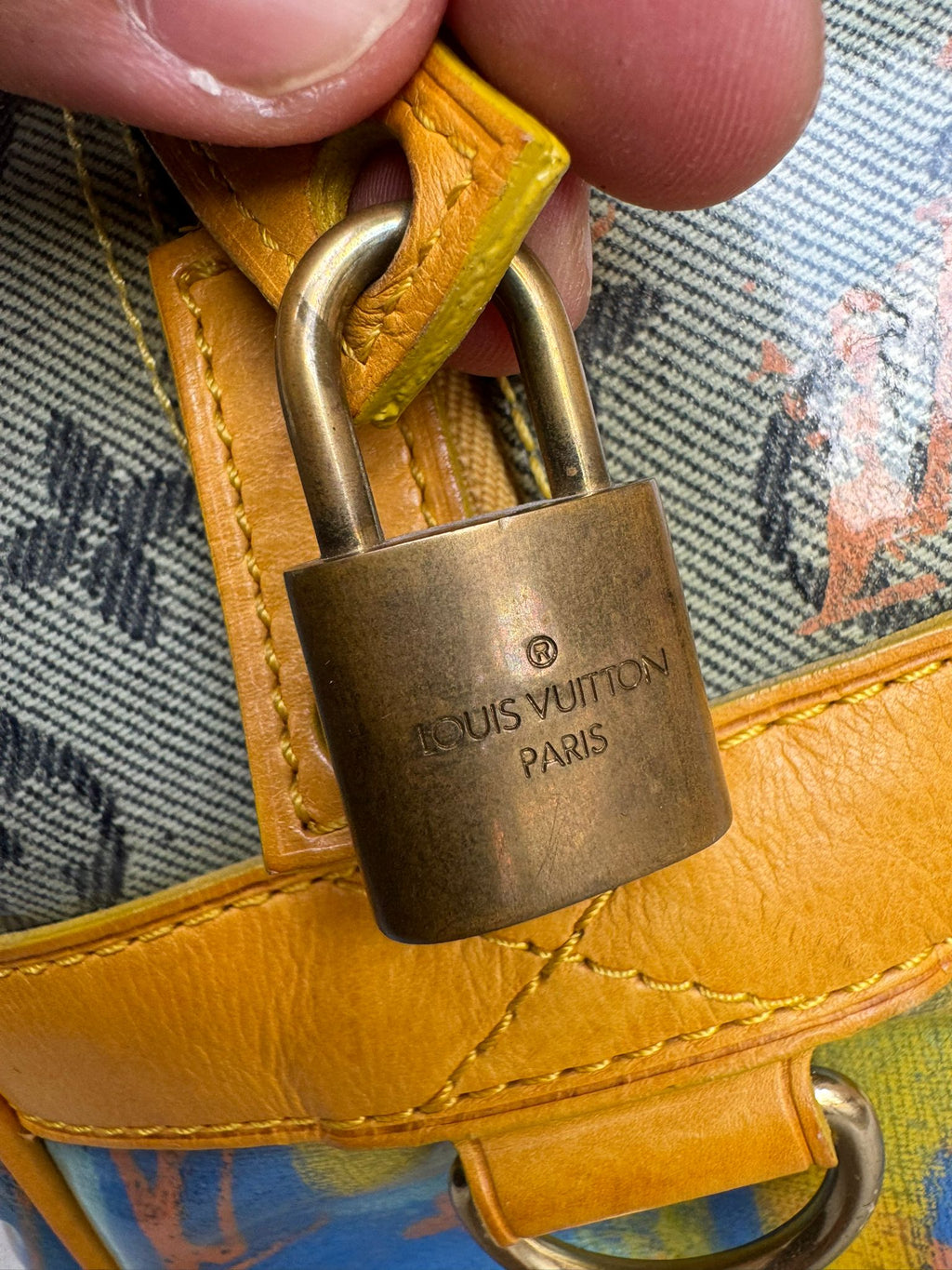 Louis Vuitton Weekender PM Monogram Pulp Canvas dell'edizione limitata Primavera/Estate 2008 in collaborazione con Richard Prince.