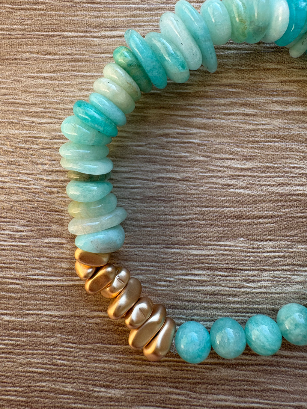 Bracciale rondelle amazonite