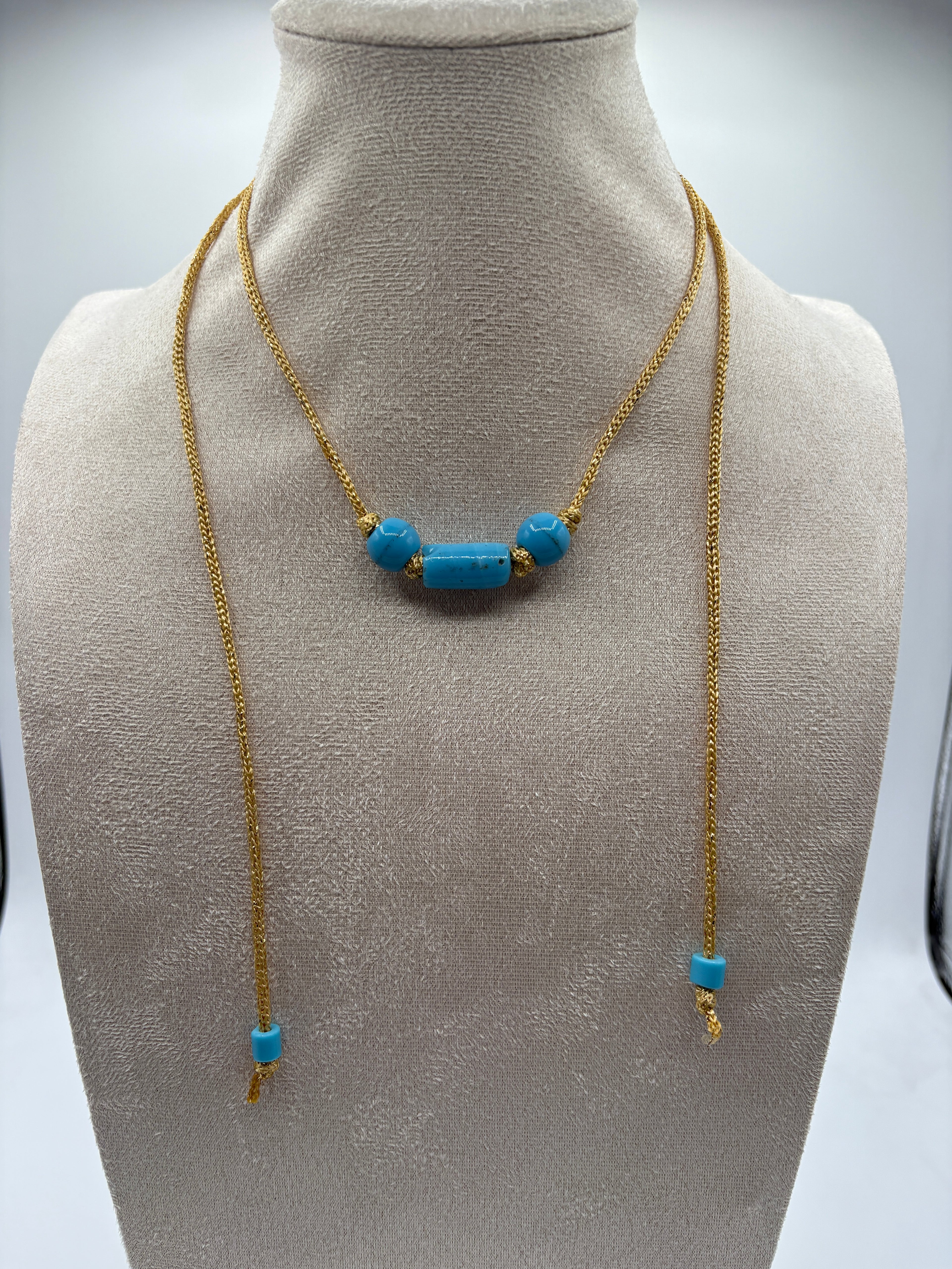 Collana con bead turchesi