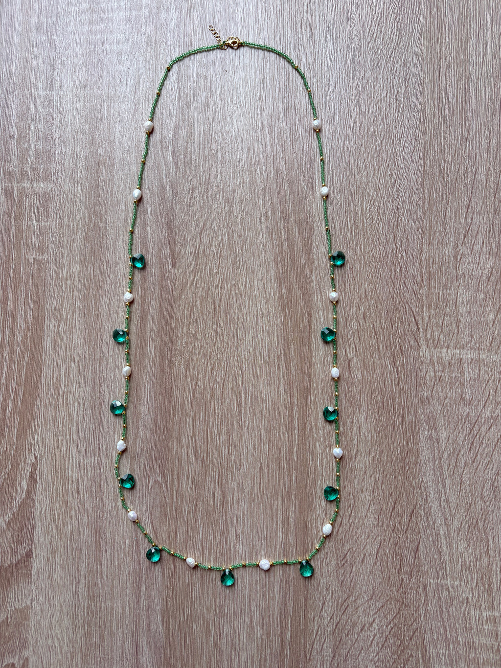Collana cristalli e perle di fiume