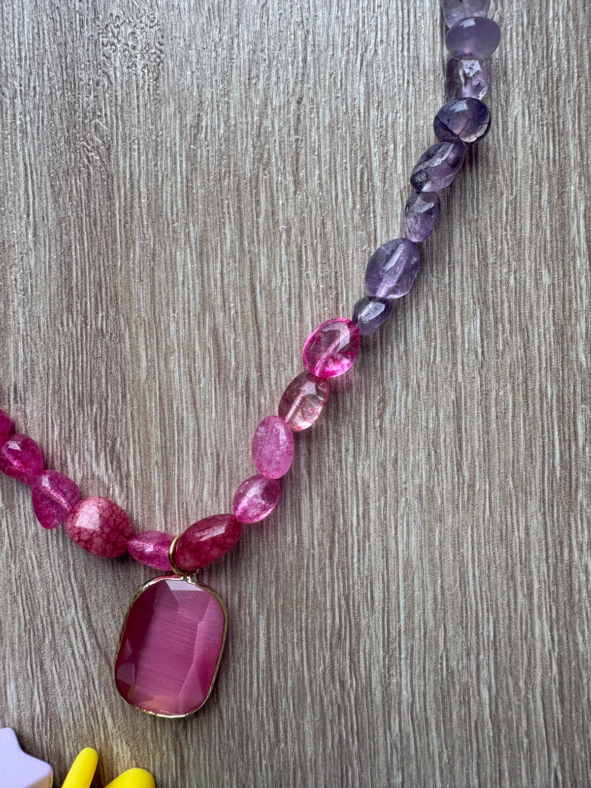 Collana cristallo di rocca e ametista